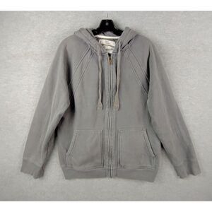 Flint and Tinder Mens Sweatshirt Large Gray Full Zip Jacket 10 Year Hoodie